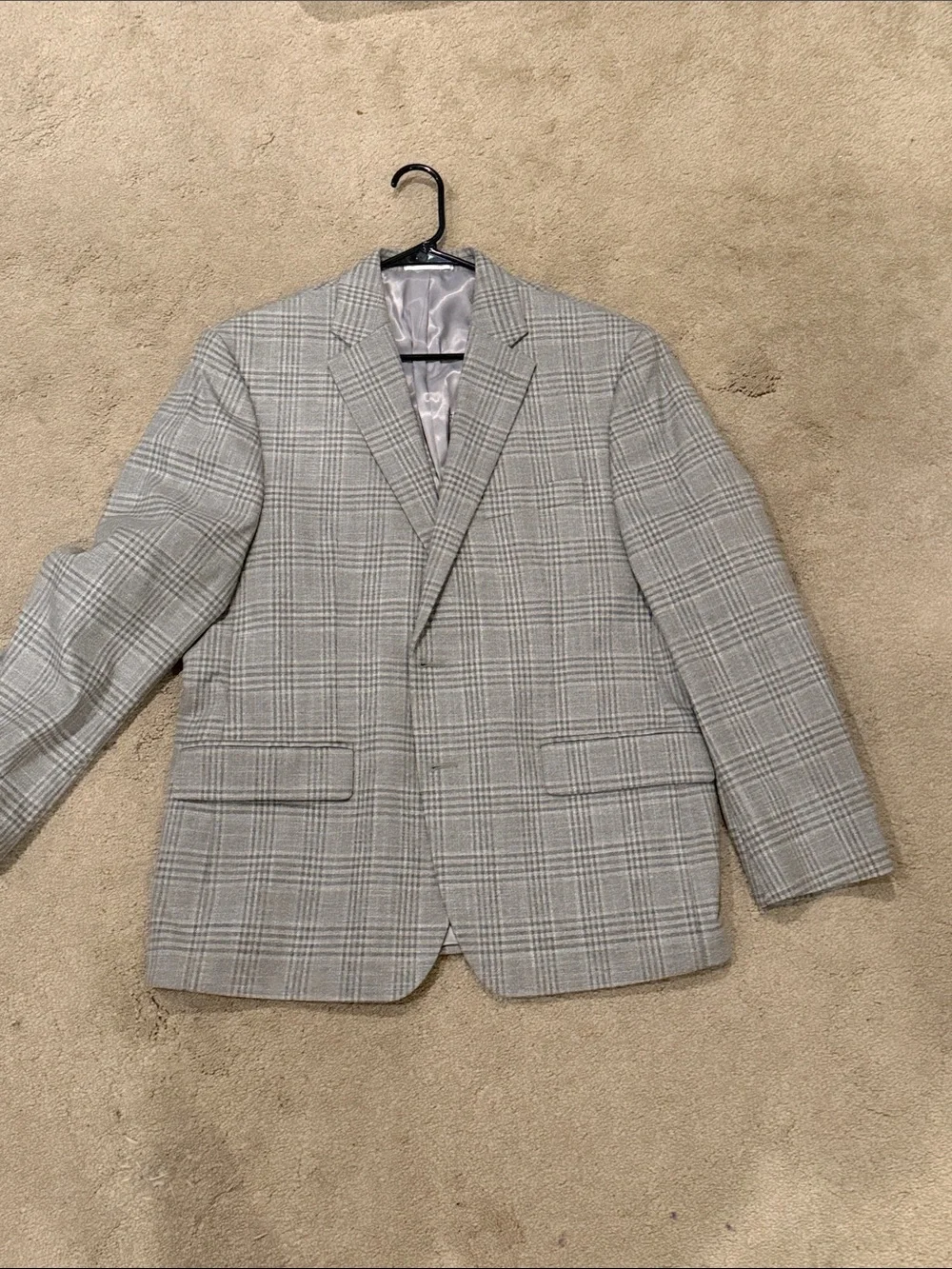 Ralph Lauren Light Gray Plaid Sport Coat